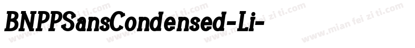 BNPPSansCondensed-Li字体转换