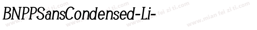 BNPPSansCondensed-Li字体转换