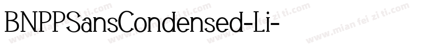 BNPPSansCondensed-Li字体转换