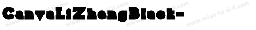 CanvaLiZhengBlack字体转换