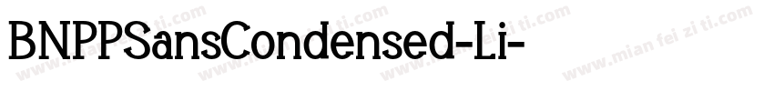 BNPPSansCondensed-Li字体转换