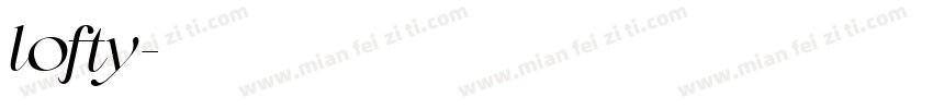 lofty字体转换