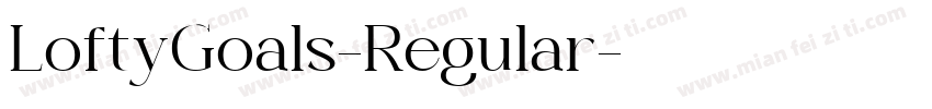 LoftyGoals-Regular字体转换