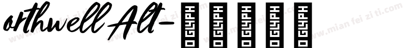 orthwellAlt字体转换