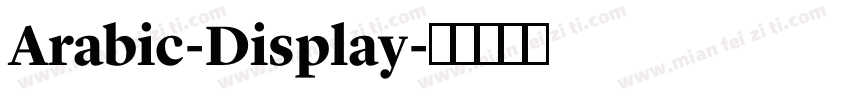 Arabic-Display字体转换