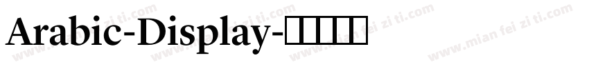 Arabic-Display字体转换