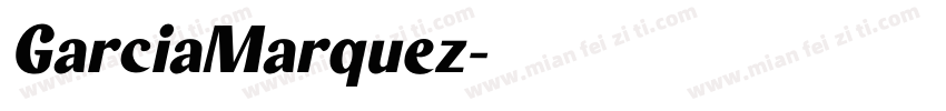 GarciaMarquez字体转换