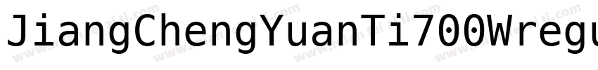 JiangChengYuanTi700Wregular字体转换