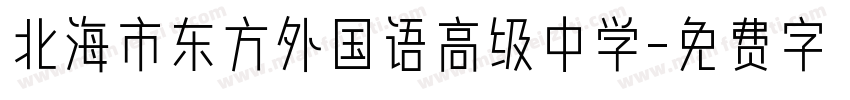 北海市东方外国语高级中学字体转换