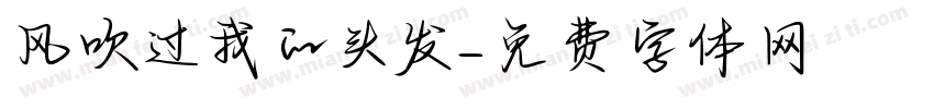 风吹过我的头发字体转换