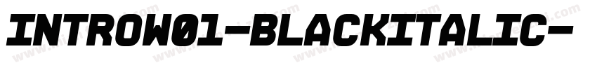 IntroW01-BlackItalic字体转换