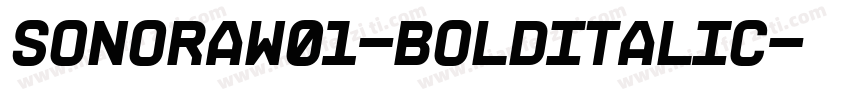 SonoraW01-BoldItalic字体转换