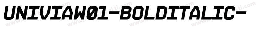 UniviaW01-BoldItalic字体转换