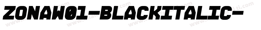 ZonaW01-BlackItalic字体转换