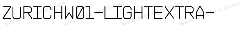 ZurichW01-LightExtra字体转换
