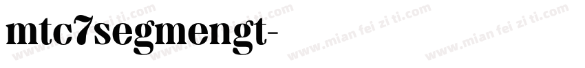 mtc7segmengt字体转换