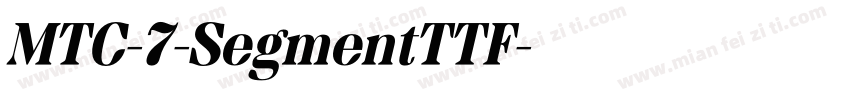 MTC-7-SegmentTTF字体转换