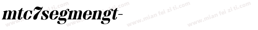 mtc7segmengt字体转换