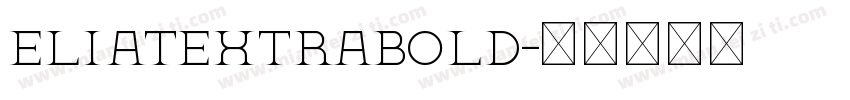 eliatextrabold字体转换