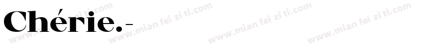 Chérie.字体转换