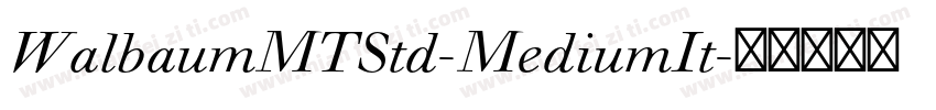 WalbaumMTStd-MediumIt字体转换