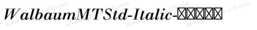 WalbaumMTStd-Italic字体转换