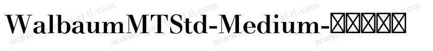 WalbaumMTStd-Medium字体转换