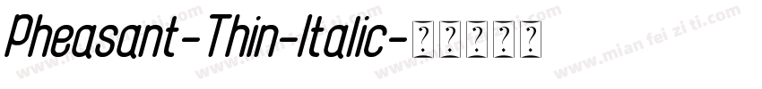 Pheasant-Thin-Italic字体转换