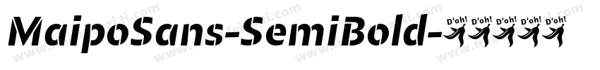 MaipoSans-SemiBold字体转换