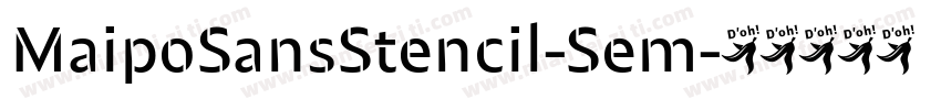 MaipoSansStencil-Sem字体转换
