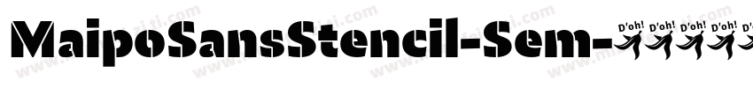 MaipoSansStencil-Sem字体转换