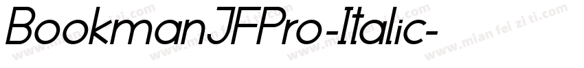 BookmanJFPro-Italic字体转换