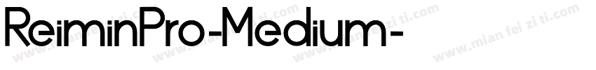 ReiminPro-Medium字体转换