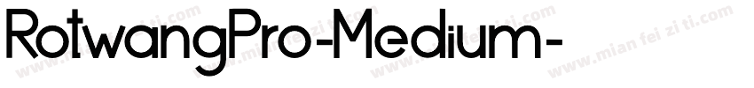 RotwangPro-Medium字体转换
