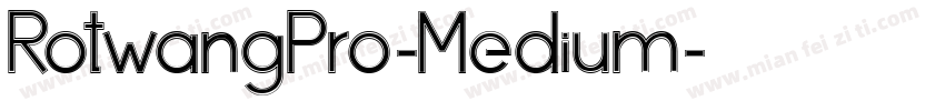 RotwangPro-Medium字体转换
