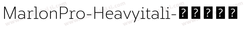 MarlonPro-Heavyitali字体转换
