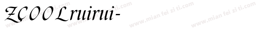 ZCOOLruirui字体转换