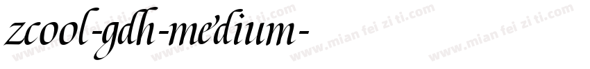 zcool-gdh-medium字体转换