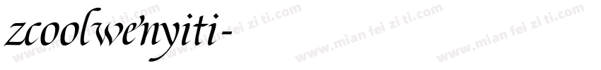 zcoolwenyiti字体转换
