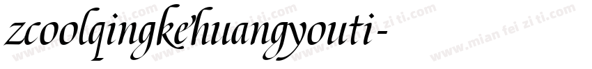 zcoolqingkehuangyouti字体转换