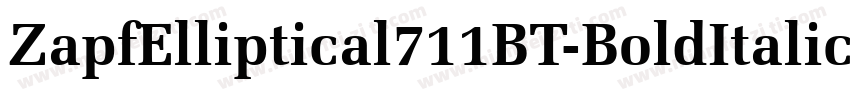 ZapfElliptical711BT-BoldItalic字体转换