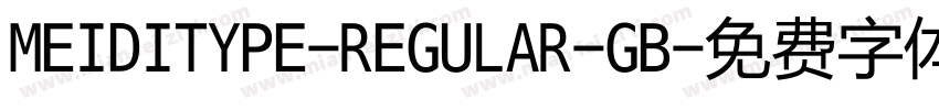 MEIDITYPE-REGULAR-GB字体转换