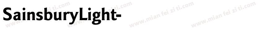 SainsburyLight字体转换