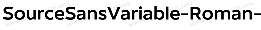 SourceSansVariable-Roman字体转换