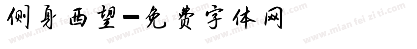 侧身西望字体转换