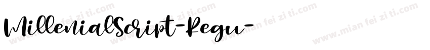 MillenialScript-Regu字体转换
