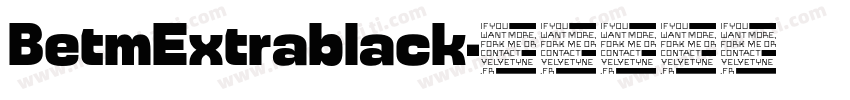 BetmExtrablack字体转换