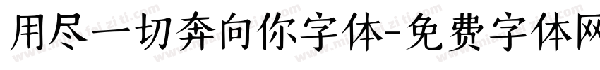 用尽一切奔向你字体字体转换