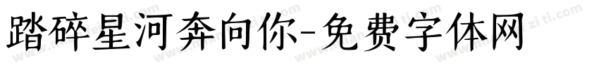 踏碎星河奔向你字体转换
