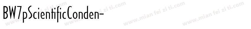 BW7pScientificConden字体转换
